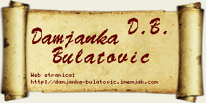 Damjanka Bulatović vizit kartica